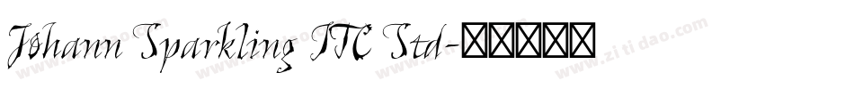 Johann Sparkling ITC Std字体转换